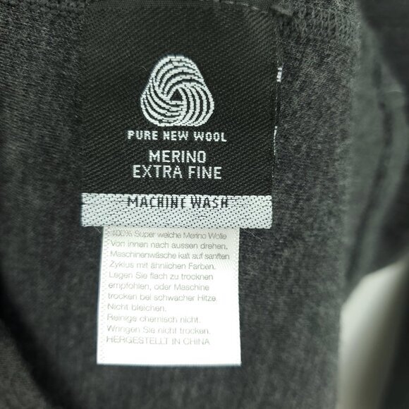 Men's Meriwool 100% Wool Mid-Weight Crew Neck Base Layer Long Sleeve Tee XL Gray - Picture 14 of 16